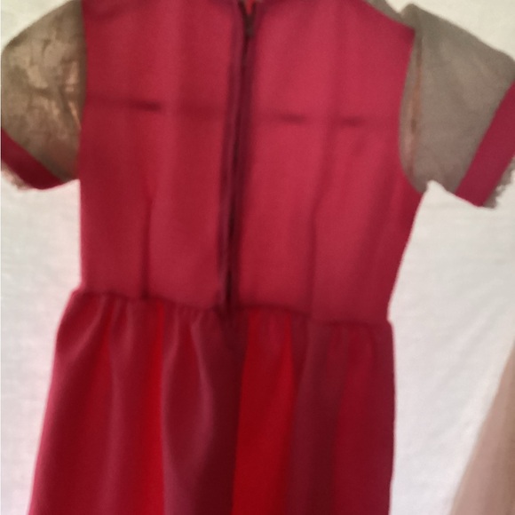 Pink dress , white lace front , size 4child . Home made - Picture 2 of 2